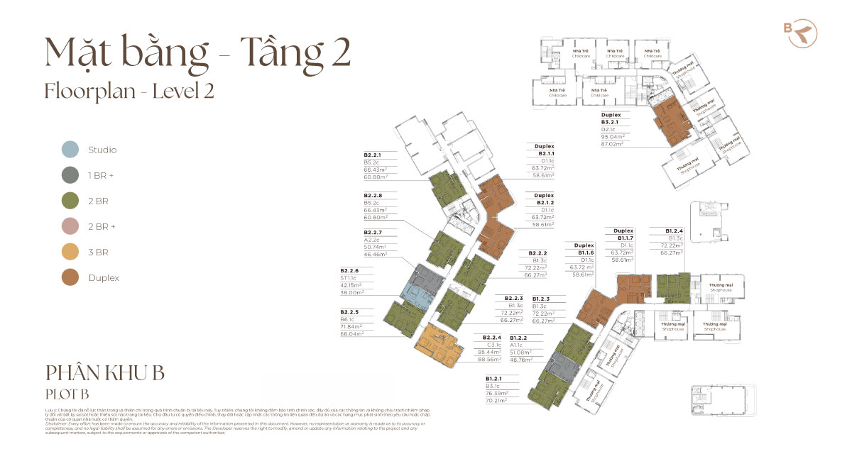 mặt bằng tầng 2 dự án norton park